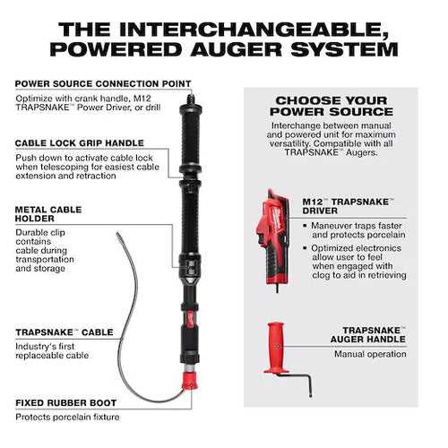 Milwaukee TrapSnake™ 4' Urinal Auger