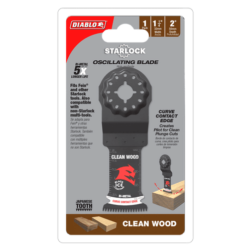 Diablo Demo Demon™ Starlock Bi-Metal Oscillating Blade for Clean Wood