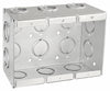 Southwire Three Gang Masonry Box 2-1/2 Deep Non-Gangable W/ Conduit KO's