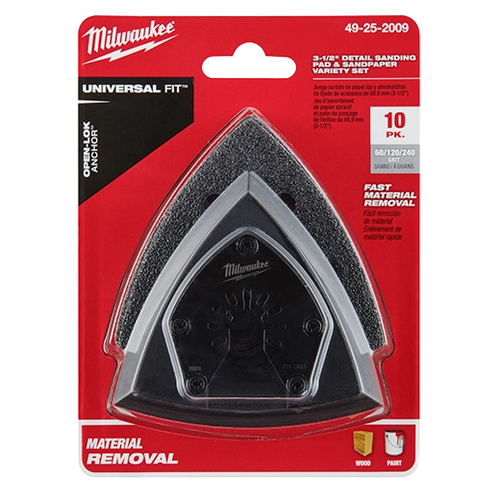 Milwaukee® OPEN-LOK™ 3-1/2 Sanding Pad & Paper Var Set