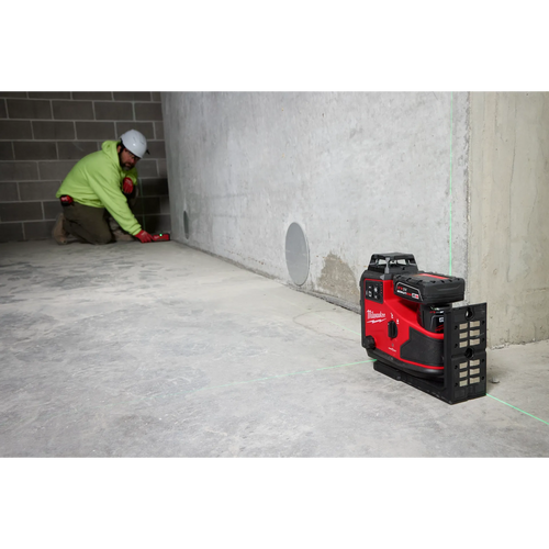 Milwaukee 3642-21 M12™ Green 360° 3-Plane Laser w/Automatic Alignment & Receiver