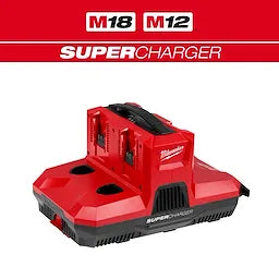 Milwaukee M18™ & M12™ Four Bay Simultaneous Super Charger w/ PACKOUT™ Compatibility