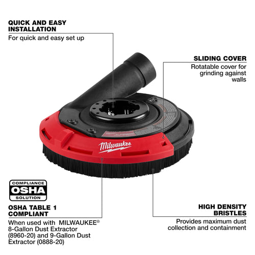 Milwaukee 4-1/2 -5 Surface Grinding Dust Shroud