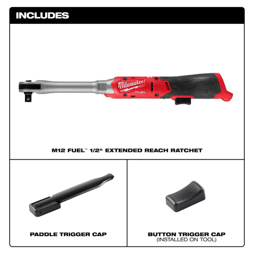 Milwaukee M12 FUEL™ 1/2 Extended Reach Ratchet