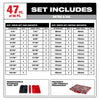 Milwaukee 98pc 3/8 Drive 6-Pt and 12-Pt Metric & SAE Ratchet & Socket Set with PACKOUT™ Low-Profile Organizer
